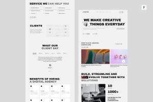 数字代理网站 UI 设计模板（Figma） Digital Agency UI Design Web