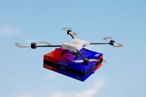 送货无人机样机 Delivery Drone Mockup