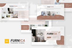 家具品牌谷歌幻灯片模板 Furnica — Furniture Google Slides Template