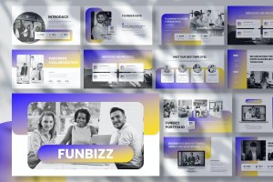 商业演示 Google Slide 幻灯片模板 Funbizz – Business Presentation Google Slide