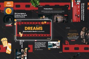 电影工作室 Powerpoint 模板 Dreams – Movie Studio Powerpoint Template