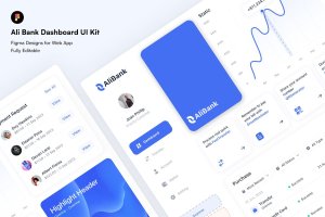 网上银行仪表盘 UI 套件 Ali Bank Dashboard UI Kit