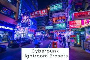 赛博朋克风格照片 Lightroom 预设 Cyberpunk  Lightroom Presets