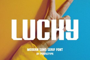 现代无衬线字体 Lucky Modern Sans Serif Font Typeface