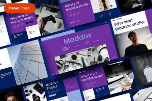 商业演讲主题 PowerPoint 模板 Maddox  – Business PowerPoint Template