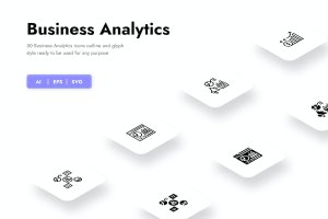 业务分析图标集 Business Analytics Icon Set