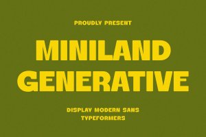 现代无衬线字体 Miniland Generative – Display Modern Sans Serif