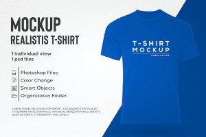 经典款式 T 恤样机模板 “T-Shirt Mockup”