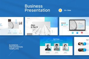公司业务简介谷歌幻灯片创意模板 Compay Business profile Presentation Templates