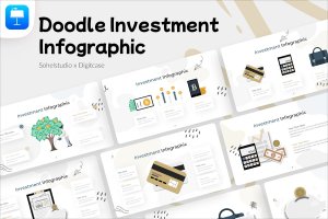 涂鸦投资信息图表Keynote幻灯片设计模板 Doodle Investment Infographic – Keynote Template