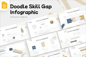 技能差距信息图涂鸦风格谷歌幻灯片素材 Skill Gap Infographic Doodle Style – Google Slide