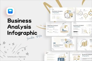 业务分析信息图表涂鸦风格Keynote演示文稿 Business Analysis Infographic Doodle Style Keynote