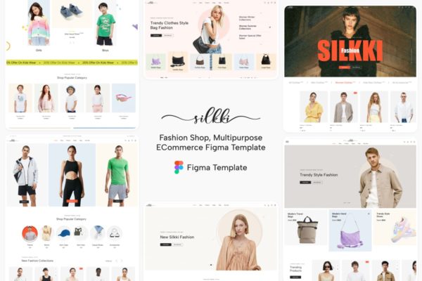 时装店多用途网站设计Figma 模板 Silkki – Fashion Multipurpose Figma Template