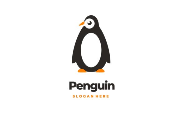 企鹅标志Logo设计模板 Penguin Logo