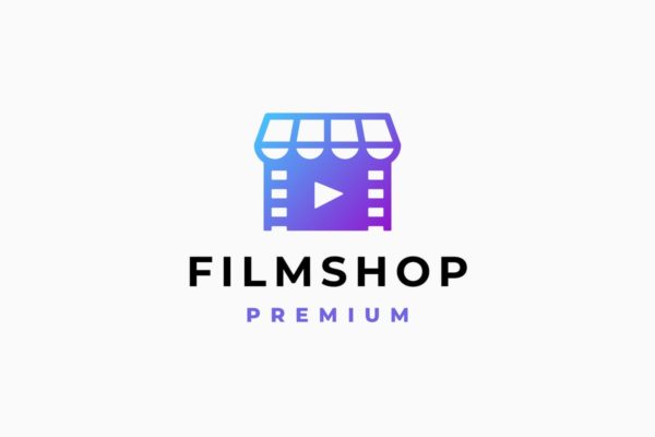 电影店商店标志Logo设计模板 Film Movie Shop Store Logo