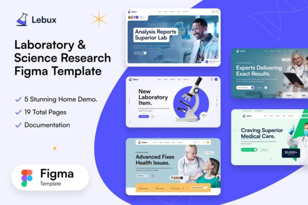Labux – 实验室和科学 Figma 模板
