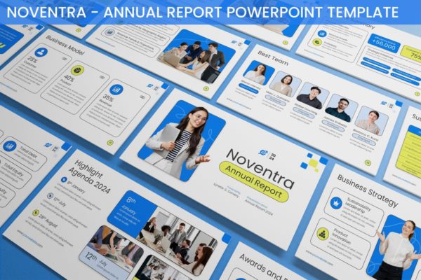 Noventra – 年度报告 Powerpoint 模板